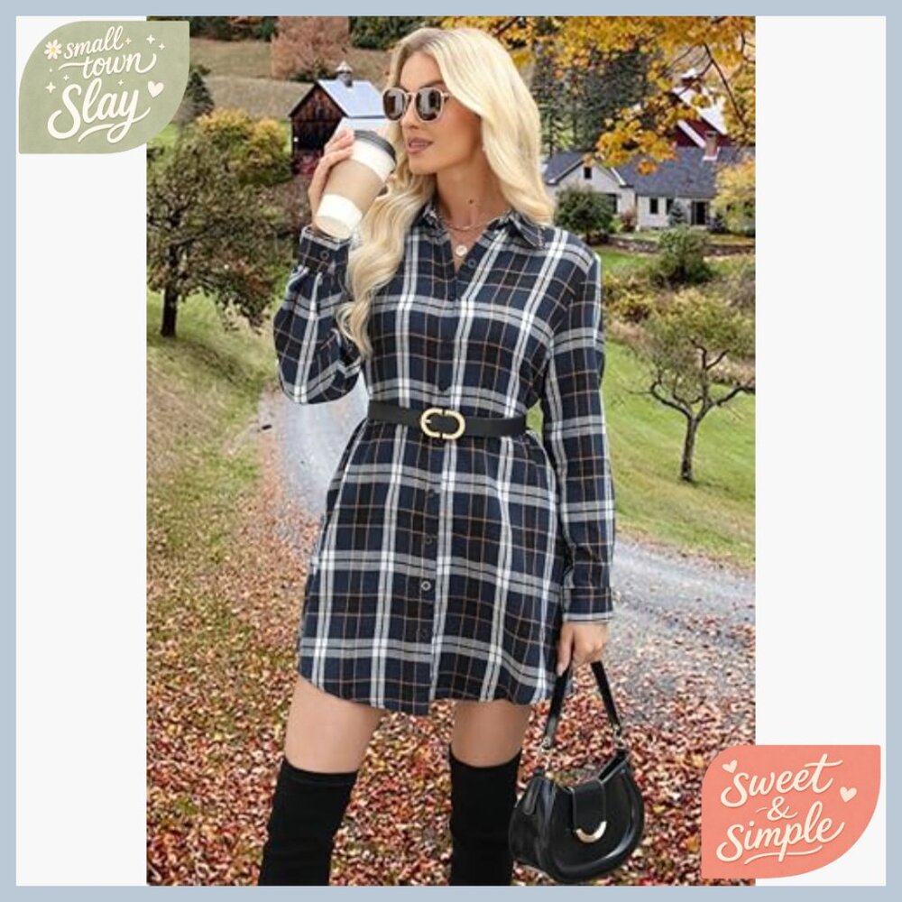 Lightweight Flannel Shacket Button Down Long Slee… - image 3